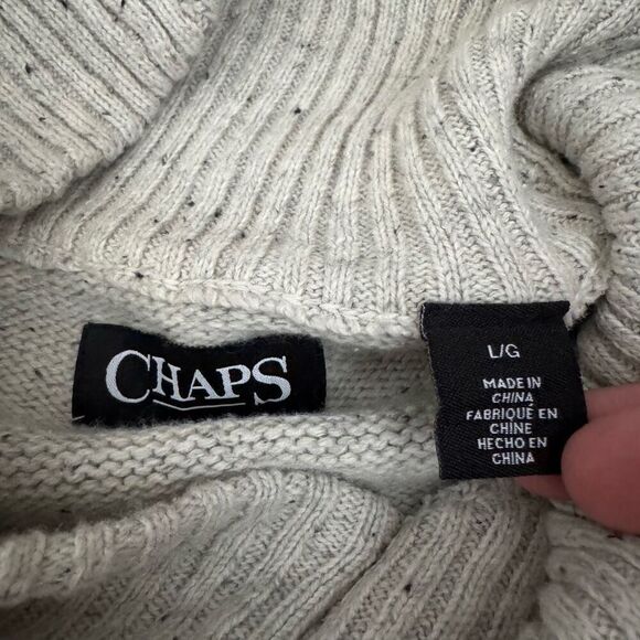 Chaps Ralph Lauren Men’s High Neck Sweater Size Large Cotton Blend Preppy - Picture 6 of 8